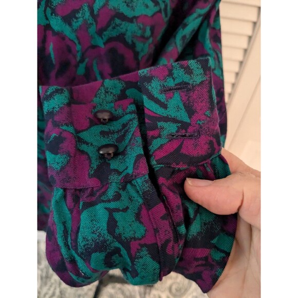 VTG Pendleton Country Sophisticates Blouse Women Sz 14P MultiFloral Cottagecore - Picture 6 of 16